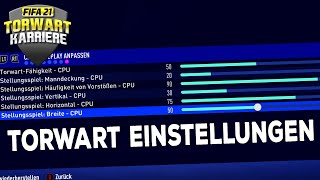 Die perfekten EINSTELLUNGEN 😀 FIFA 21 Torwart Spielerkarriere Einstellungs Tutorial [upl. by Mulloy542]