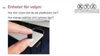 Y 44 Enheter för volym [upl. by Coleville]