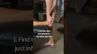 Ankle Joint Mobilization Posterior Talar Glide anklepain physicaltherapy [upl. by Fredkin559]