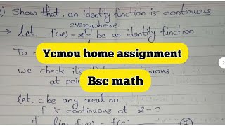 ycmou home assignment bsc math [upl. by Ultann]