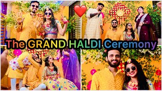 Vlog 3915  The GRAND HALDI CEREMONY  Sachin Manisha ❤️ [upl. by Aihcela]