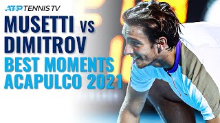 Lorenzo Musetti vs Grigor Dimitrov Best Shots amp Moments  Acapulco 2021 [upl. by Aem]