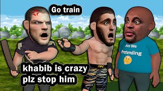 Islam isnt happy with Khabib hard training [upl. by Ennad]