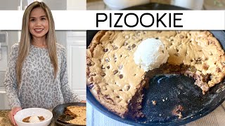 HOW TO MAKE A PIZOOKIE  BEST PIZOOKIE RECIPE  SKILLET COOKIE [upl. by Arrej748]