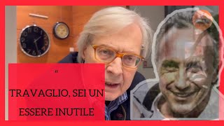 SGARBI ATTACCA TRAVAGLIO “Sei una nullità diffamatore un poco di buono” [upl. by Onitsoga]