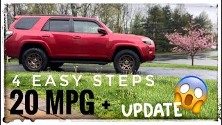 20 MPG on a Toyota 4Runner Yes you can 4 Easy and Simple Steps [upl. by Connie]