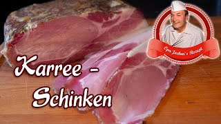 Karree  Schinken selber machen  Schweinerücken kalt geräuchert  Opa Jochens Rezept [upl. by Cita]