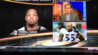 Terrell Suggs calls Skip Bayless a douchebag [upl. by Rez624]