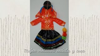 Tutorial traje tipico de Cuzco con reciclaje [upl. by Issor]