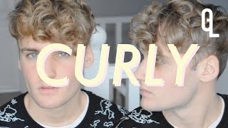 MENS STRAIGHT TO CURLY HAIR TUTORIAL  Georgeous [upl. by Sral]