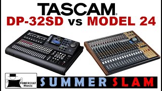 Tascam DP32SD Digital Portastudio vs Tascam Model 24 [upl. by Sampson]