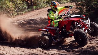 TRX250R Honda 250R Big Bore Raw atv motocross 2 stroke footage [upl. by Ennirak]