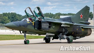 MiG23 Final Flybys  Thunder Over Michigan 2023 [upl. by Jerrol117]