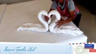 Swan Towel  Towel Art [upl. by Ringler]