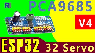 Controlling 32 Servo motors with PCA9685 and ESP32  V4 [upl. by Batruk992]