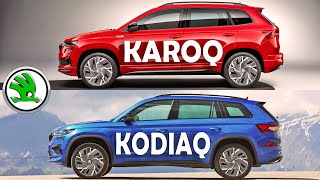 2022 ŠKODA KAROQ vs Skoda KODIAQ SUV Compare [upl. by Heddi]