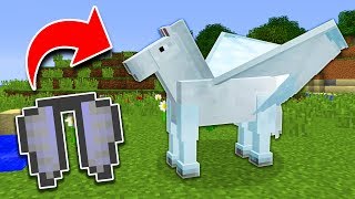 How to Get HORSE WINGS in Minecraft TUTORIAL Pocket Edition Xbox PC [upl. by Atsirhcal]