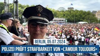 05072024 Polizei Berlin prüft Strafbarkeit von Gesang zu quotLamour toujoursquot DJ Gigi DAgostino [upl. by Artie737]