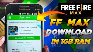 How To Download Free Fire Max In 1GB Ram [upl. by Yesrej]