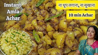 बिना धूप आंवले का आचार बनाने का तरीका  Amla Achar Recipe I Instant Amla Pickle I Gooseberry Recipe [upl. by Mighell]