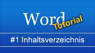 Abschlussarbeit in Word 1 automatisches Inhaltsverzeichnis [upl. by Shane]