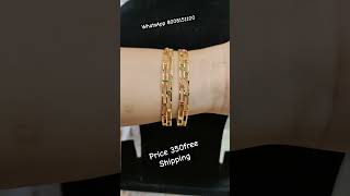 Micro gold plated banglesbangles micropolish latest trendingnarasaraopetaccessories [upl. by Slyke]