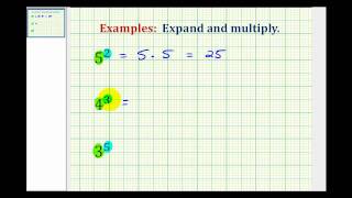 Ex Evaluate Exponential Expression [upl. by Eelanaj]