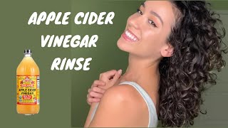 Apple Cider Vinegar Rinse for Healthy Hair amp Scalp plus my curly hair wash routine [upl. by Id371]