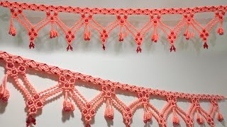 Macrame Toran 13  Easy Macrame Toran Design  Macrame New Design Toran  DIY  Onestop Creativity [upl. by Knight]