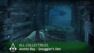 Assassins Creed 4 Black Flag  Anotto Bay Smugglers Den All collectibles [upl. by Yenolem]