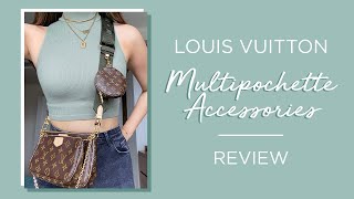 LOUIS VUITTON MULTI POCHETTE ACCESSORIES REVIEW  Khaki or Rose [upl. by Massimiliano]