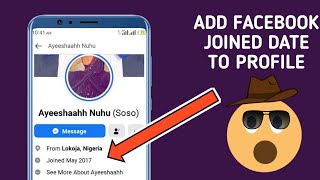 How to add Facebook Joined Date on Facebook Profile [upl. by Robet]