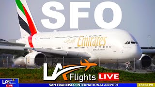 🔴LIVE SFO AIRPORT LIVE  San Francisco International Airport  SFO Plane Spotting [upl. by Airda453]