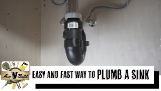 EASY AND FAST SINK PLUMBING  HOW TO PLUMB A SINK [upl. by Kerat]