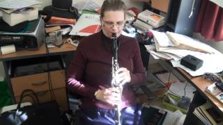 Weber Clarinet Concerto No 2 third movement slow technical work 27th may 2012 [upl. by Aicirtac]