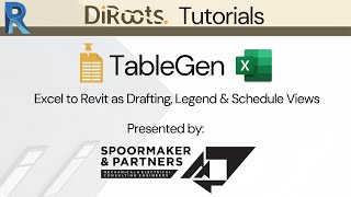 TableGen  Revit Addin For Importing Excel Tables amp Charts as Views  DiRoots [upl. by Kamilah]