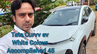 Tata Curvv ev in White colour Accomplished 45 Best value for Money Varient [upl. by Manno791]