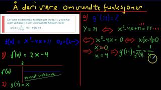 Derivasjon omvendte funksjoner R1 [upl. by Ani]