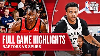 RAPTORS vs SPURS  NBA SUMMER LEAGUE  FULL GAME HIGHLIGHTS [upl. by Canotas]