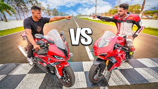 CHAMEI O BRUNO GARCIA PRO RACHA CONTRA MINHA S1000RR [upl. by Affer880]