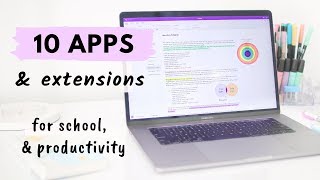 10 Apps amp Extensions for School amp Productivity all students need 🖥 [upl. by Ecnerret]