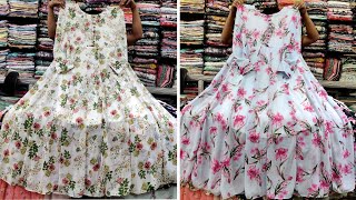 Latest design floral Anarkoli hijab gownlong dress collection 2023  ফ্লোরাল আনারকলি গাউন [upl. by Barmen]