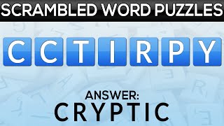 Word Scramble  20 Cryptic Word Jumbles [upl. by Ttessil]