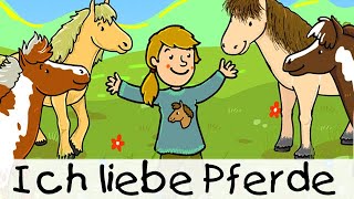 💡 Ich liebe Pferde  Kinderlieder zum Lernen [upl. by Adnovahs337]