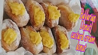 Custard donut recipe bavarian recipe donut vanillacustard softdonut seycheesychannel sey [upl. by Palestine]