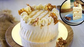 Soft and Moist Eggless Butterscotch Cake from scratch  Indian style [upl. by Atirehs]