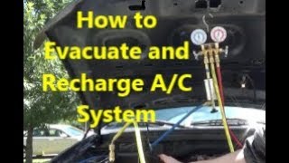 How to evacuate and recharge AC system [upl. by Geesey]