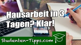 Hausarbeit  Seminararbeit schreiben ✍ Thema finden und schnell schreiben in 3 Tagen StudentenTipps [upl. by Zechariah]