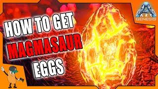 MAGMASAUR EGG LOCATION  How to get Magmasaur egg Ark Genesis [upl. by Bakemeier]