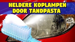 KOPLAMPEN HELDER POLIJSTEN MET TANDPASTA [upl. by Schoenfelder]